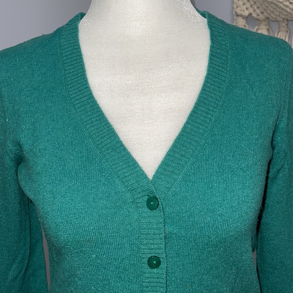 Benetton Wool Cardigan in green XS - Picture 2 of 4